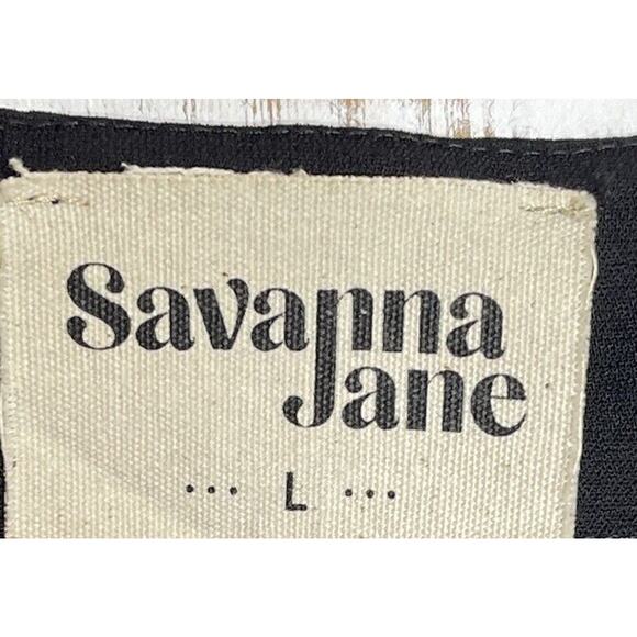 Savanna Jane Boho Blouse Long Sleeve Floral Embroidered Peplum Puff Sleeve Top L - Picture 7 of 8